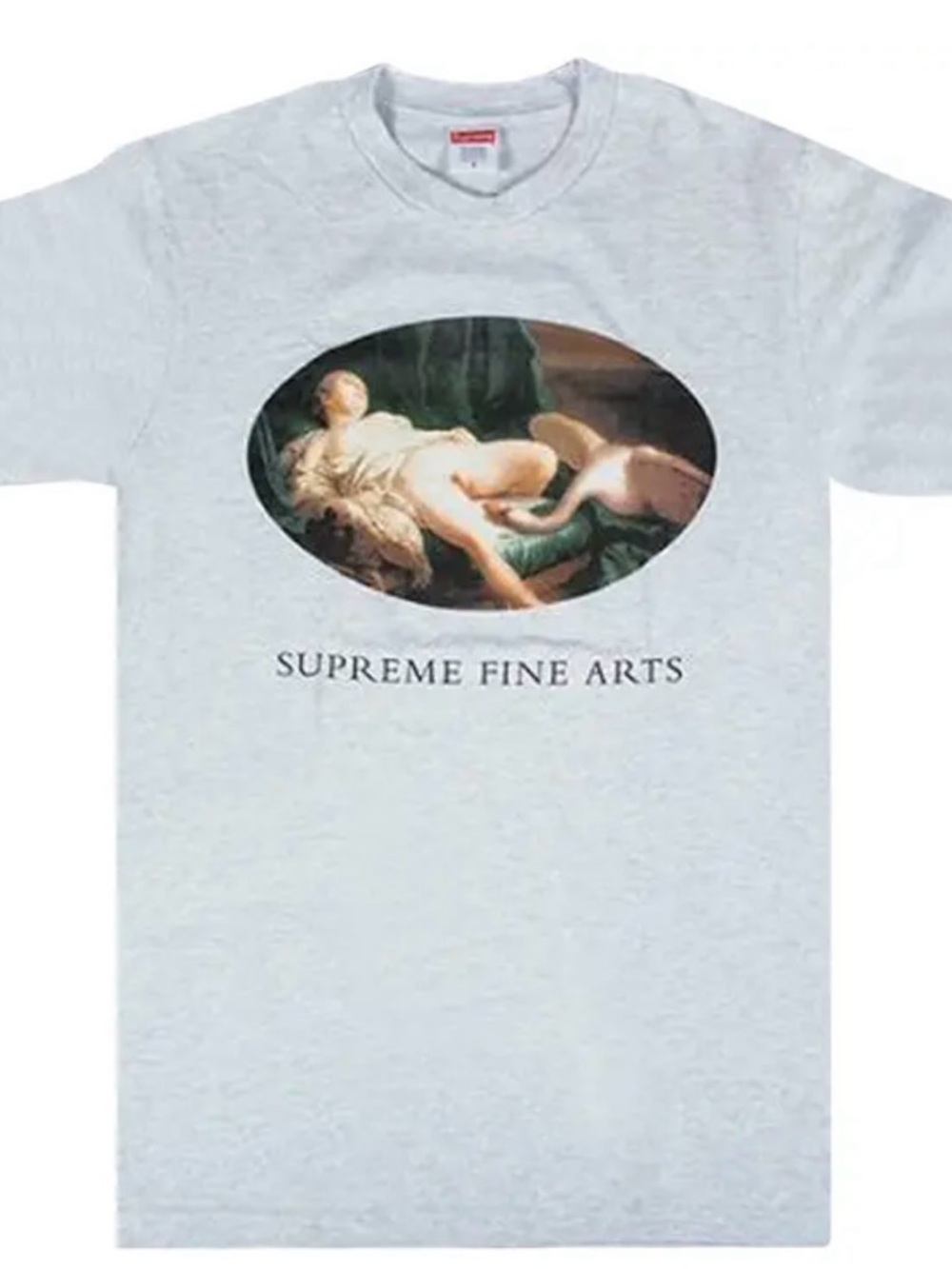 Supreme Light Gray 'Supreme Fine Arts' Classical Print Tee New XL